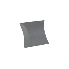 Pearlescent charcoal grey card pillow boxes, 290g - 4 x 6 x 2 cm
