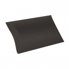 Matt black card pillow boxes, 290g - 4 x 6 x 2 cm