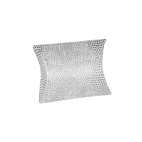 White and silver lizard skin print card pillow boxes, 290g - 7 x 7,5 x 2,3 cm