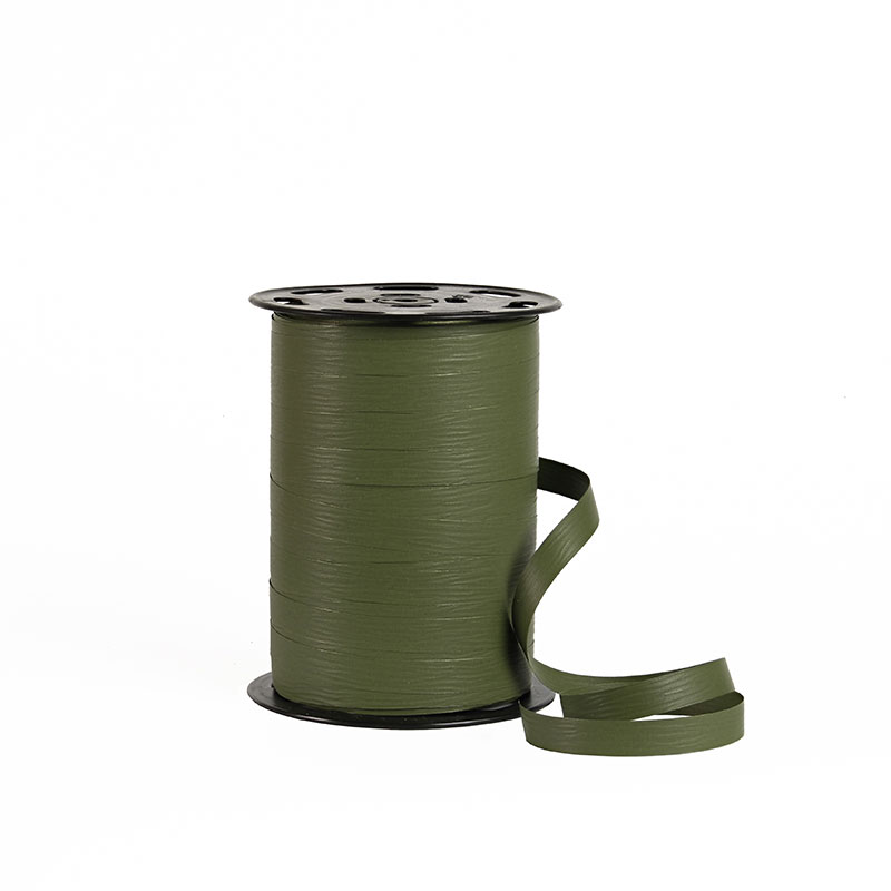 Khaki matt crepe paper finish curling ribbon