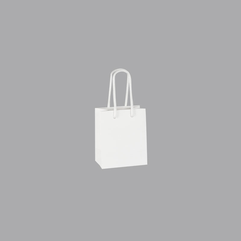 White matt paper carrier bags