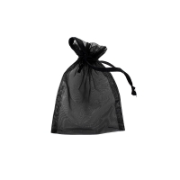 Black organza pouches, 12 x 13 cm