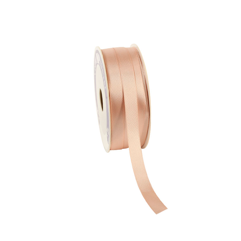 Powder pink satin-finish ribbon 12mm x 100m