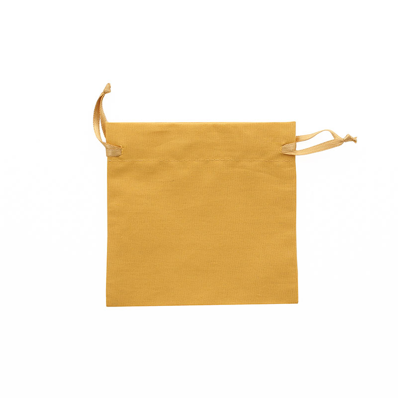 100% cotton saffron pouches with matching satin ribbon drawstrings 11 x 10cm