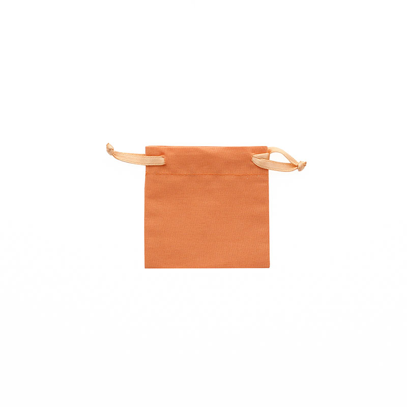 100% cotton terracotta pouches with matching satin ribbon drawstrings 7 x 7cm