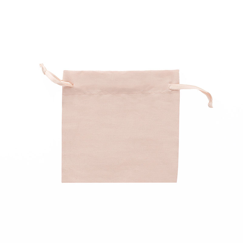 100% cotton antique pink pouches with matching satin ribbon drawstrings 11 x 10cm