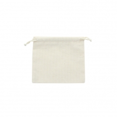 100% cotton pouches with beige drawstrings, 11 x 10 cm (x5)