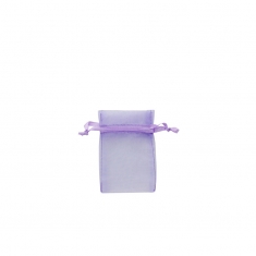 Violet organza pouches, 7 x 7 cm