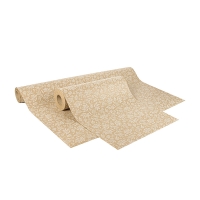 Recycled Kraft gift paper with white flower print, 0.70 x 25 m, 70g