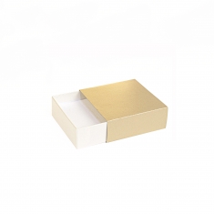 Iridescent gold and cream matchbox style card universal box