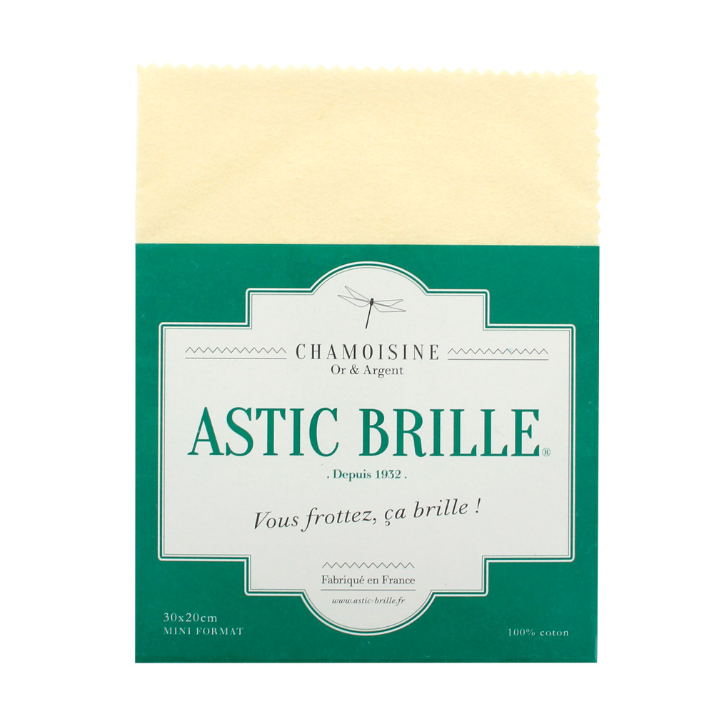 Astic Brille treated polishing cloth for gold and silver, small model 30 x 20cm