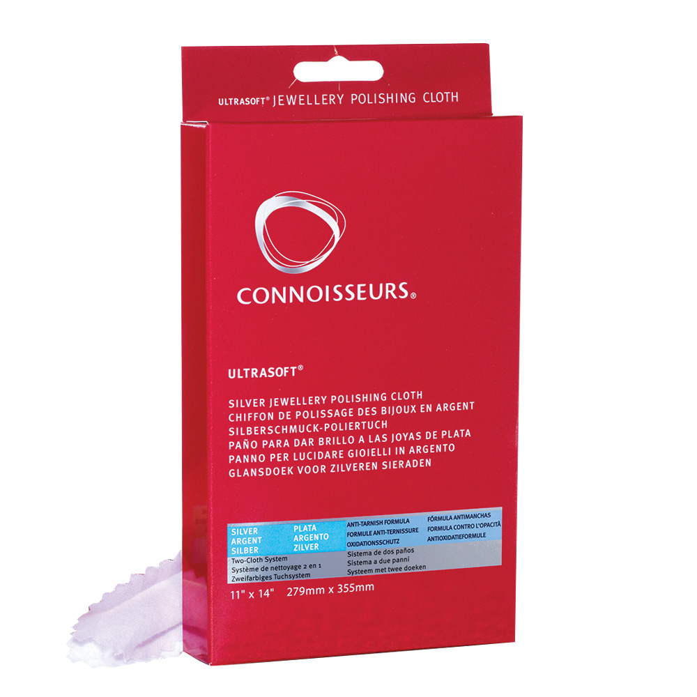 Pack of 12 Jewellery Polishing Cloth for silver by Connoisseurs