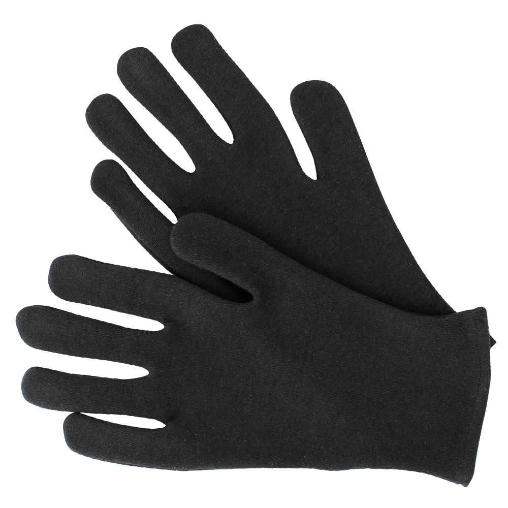 Black cotton jeweller's gloves for her