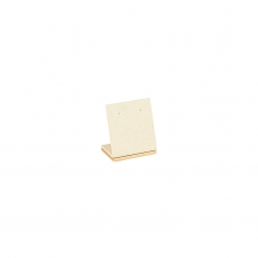 Display for 1 pair of earrings in cream synthetic suede, H 4.3cm