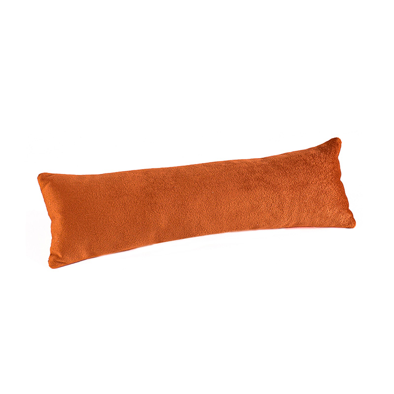 Terracotta velveteen bracelet bolster with rear stand 8 x 25 cm