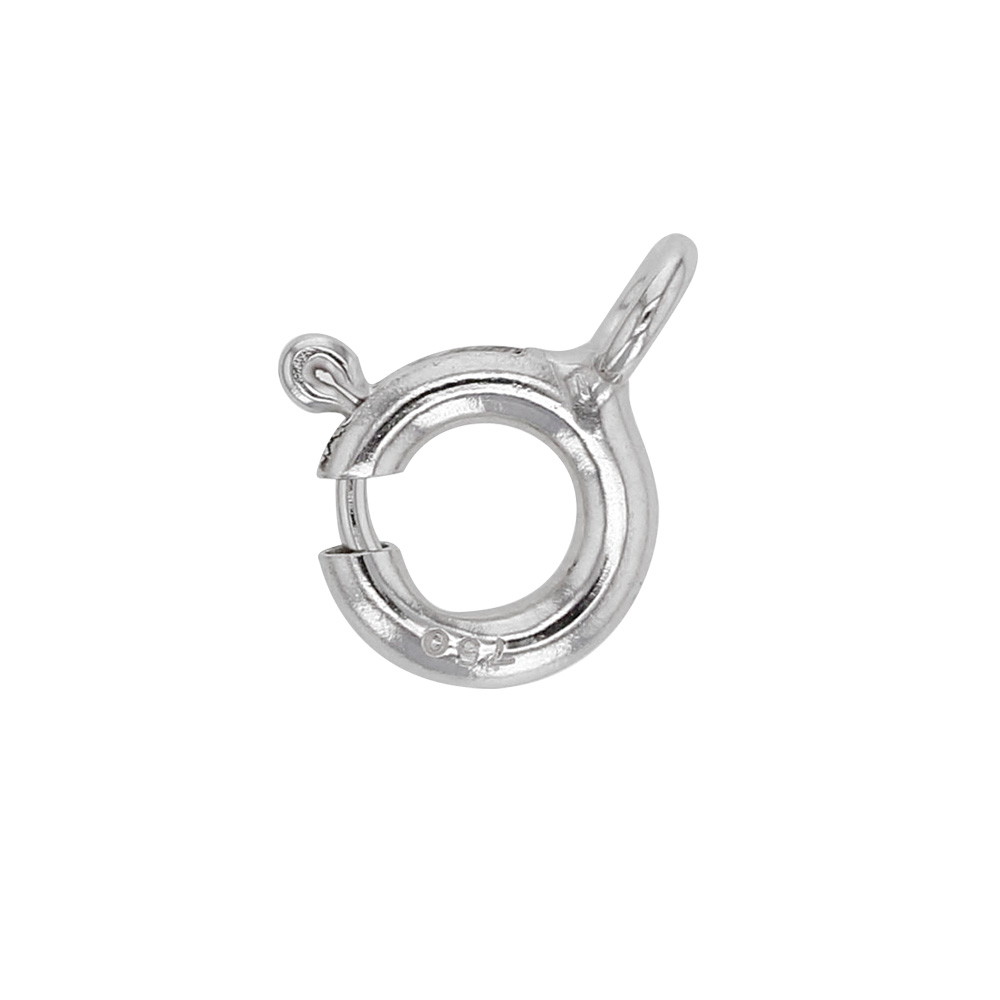 18 ct white gold bolt ring clasp - 6mm