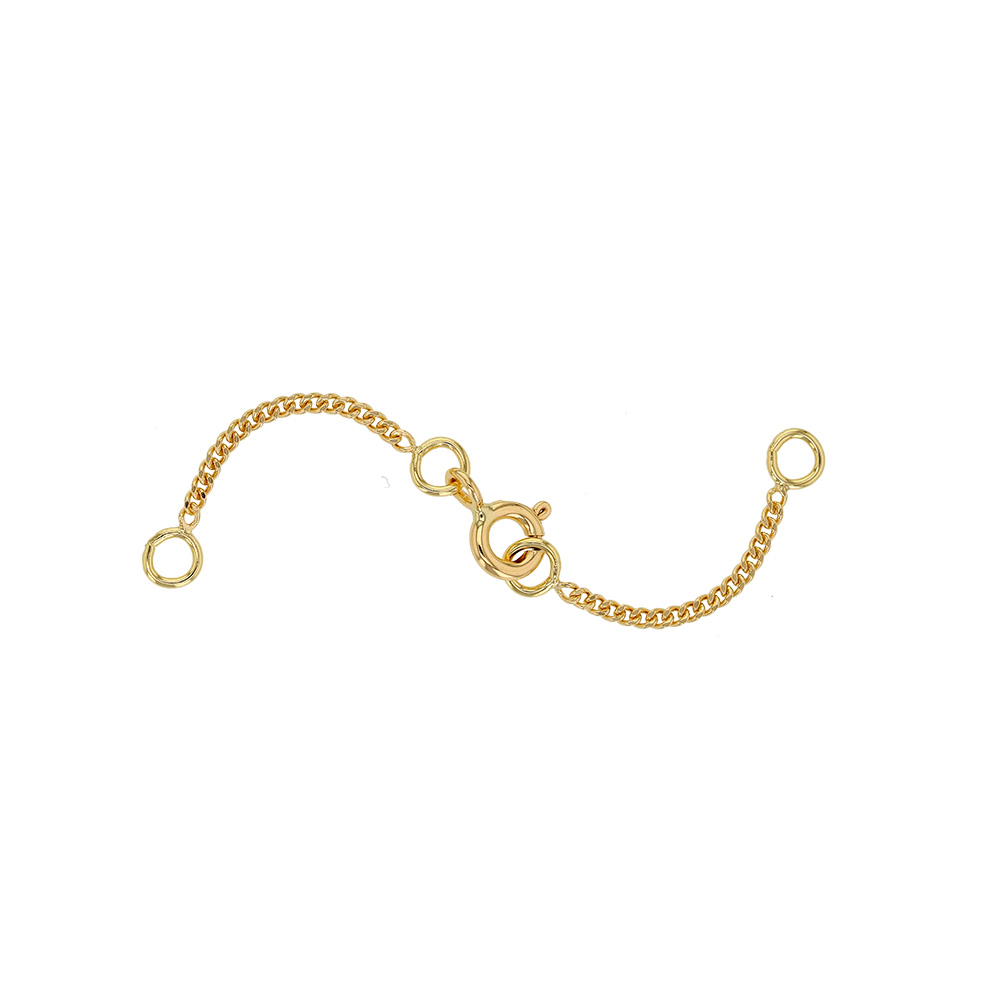 18ct gold double safety chain - curb chain