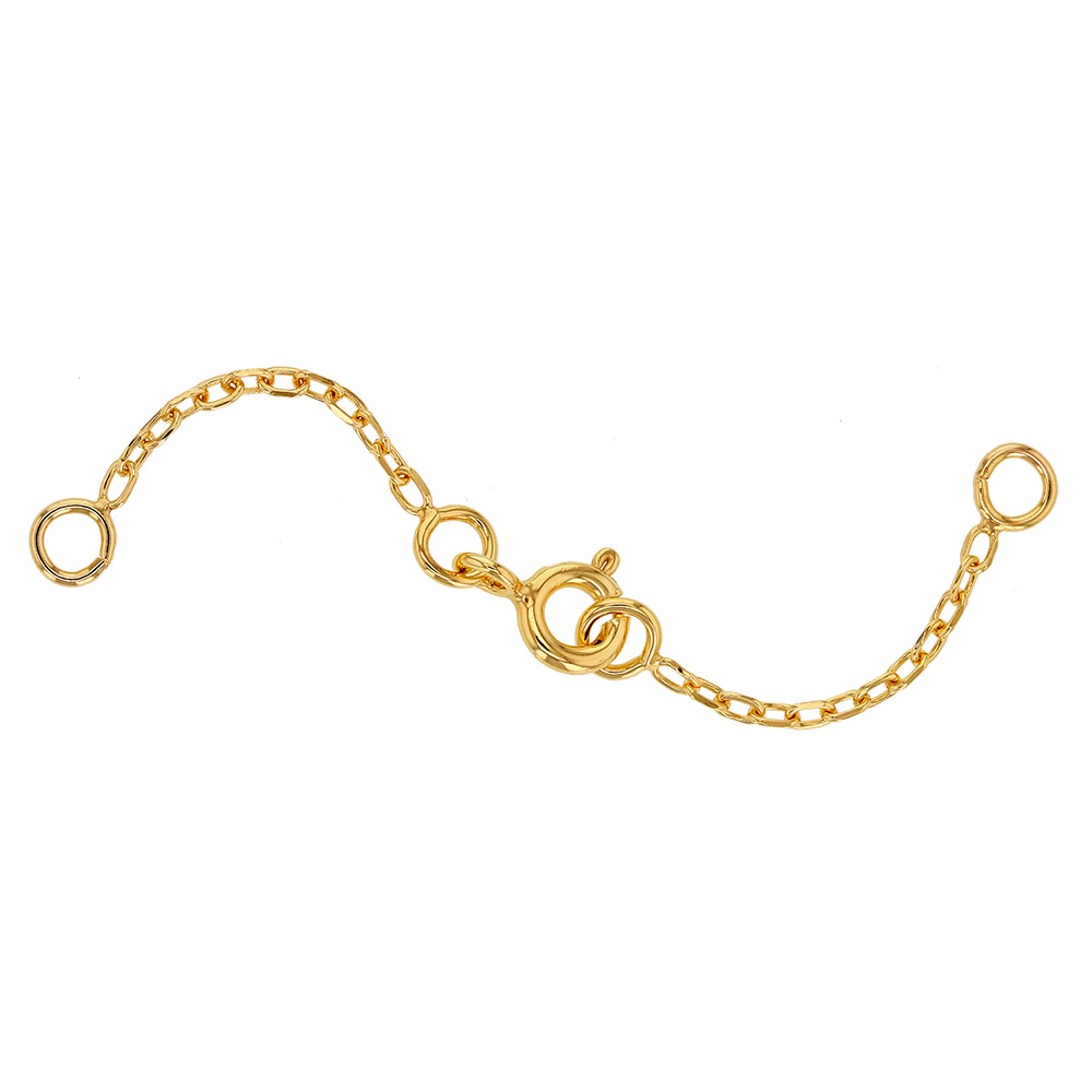 18ct gold double safety chain - trace chain