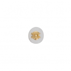 18ct gold ear backs with silicone surround 6.3mm