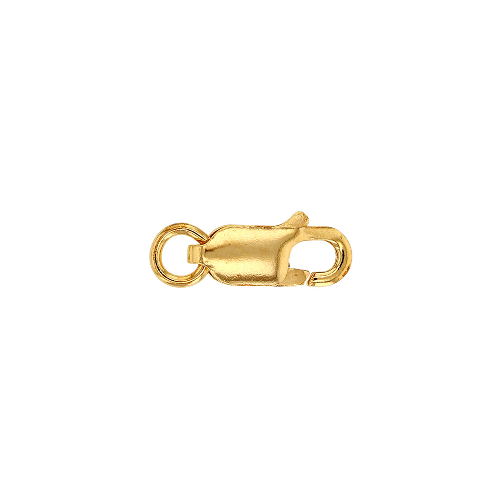 18ct gold oval hallmarked lobster catch - 8mm