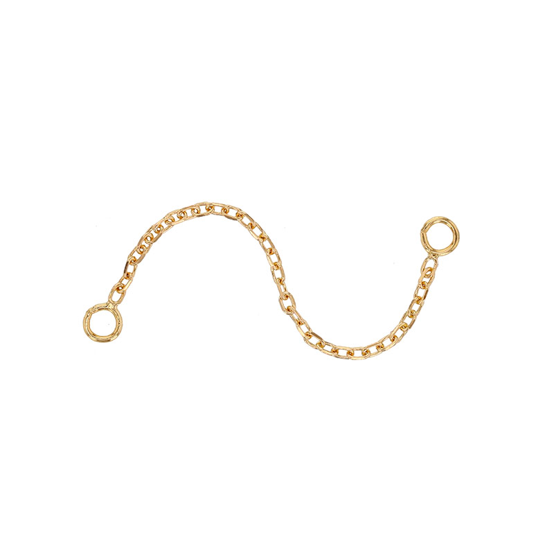 18ct gold single safety chain - trace chain