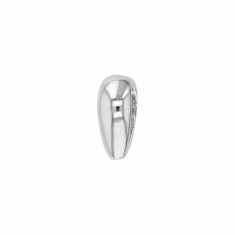 18ct white gold bail, oval rounded form 6.1x7mm