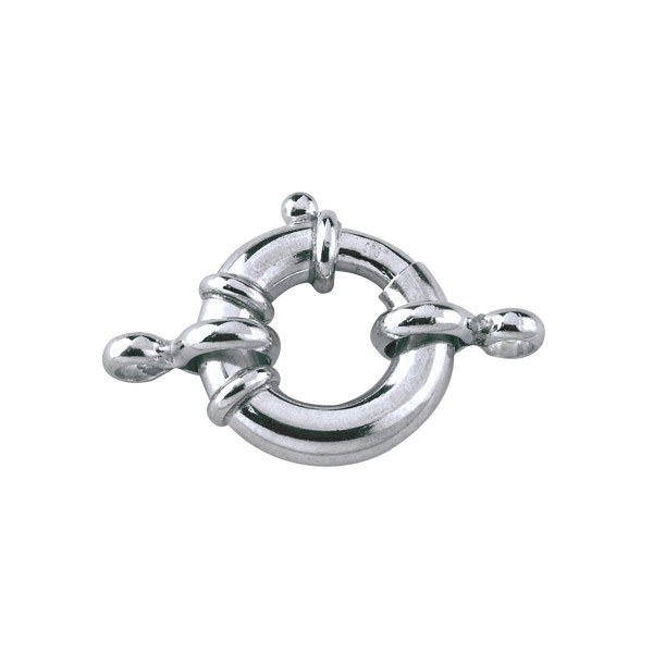 Mariner\\\'s jumbo bolt ring clasp in sterling silver with double rings
