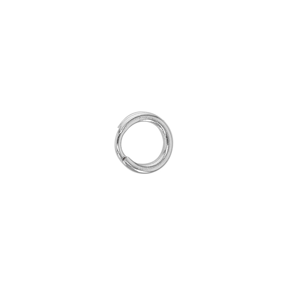 5mm 18ct white gold split ring, wire diametre 1.0mm
