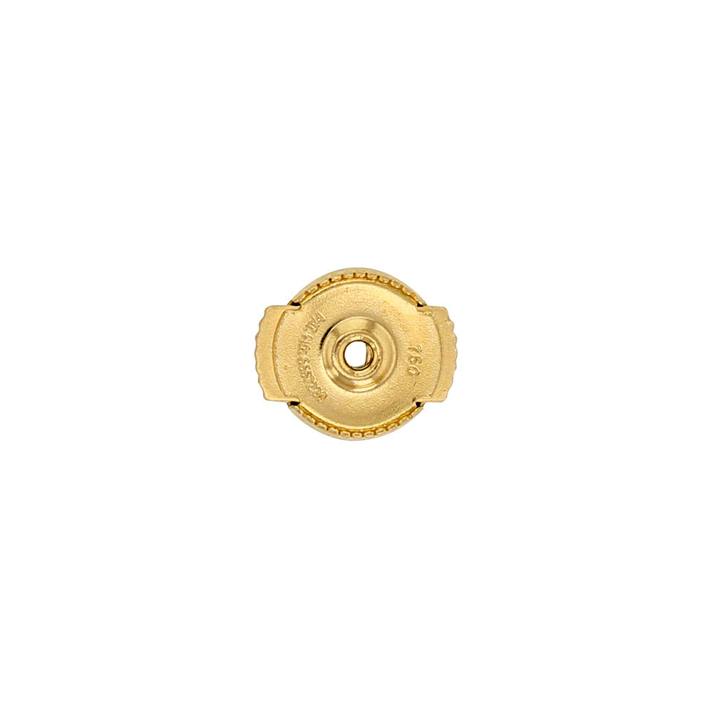 Pair of small 18ct gold Guardian without post - 6mm
