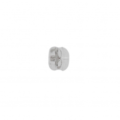 Small 18ct white gold ear backs with silicone surround 4.8mm