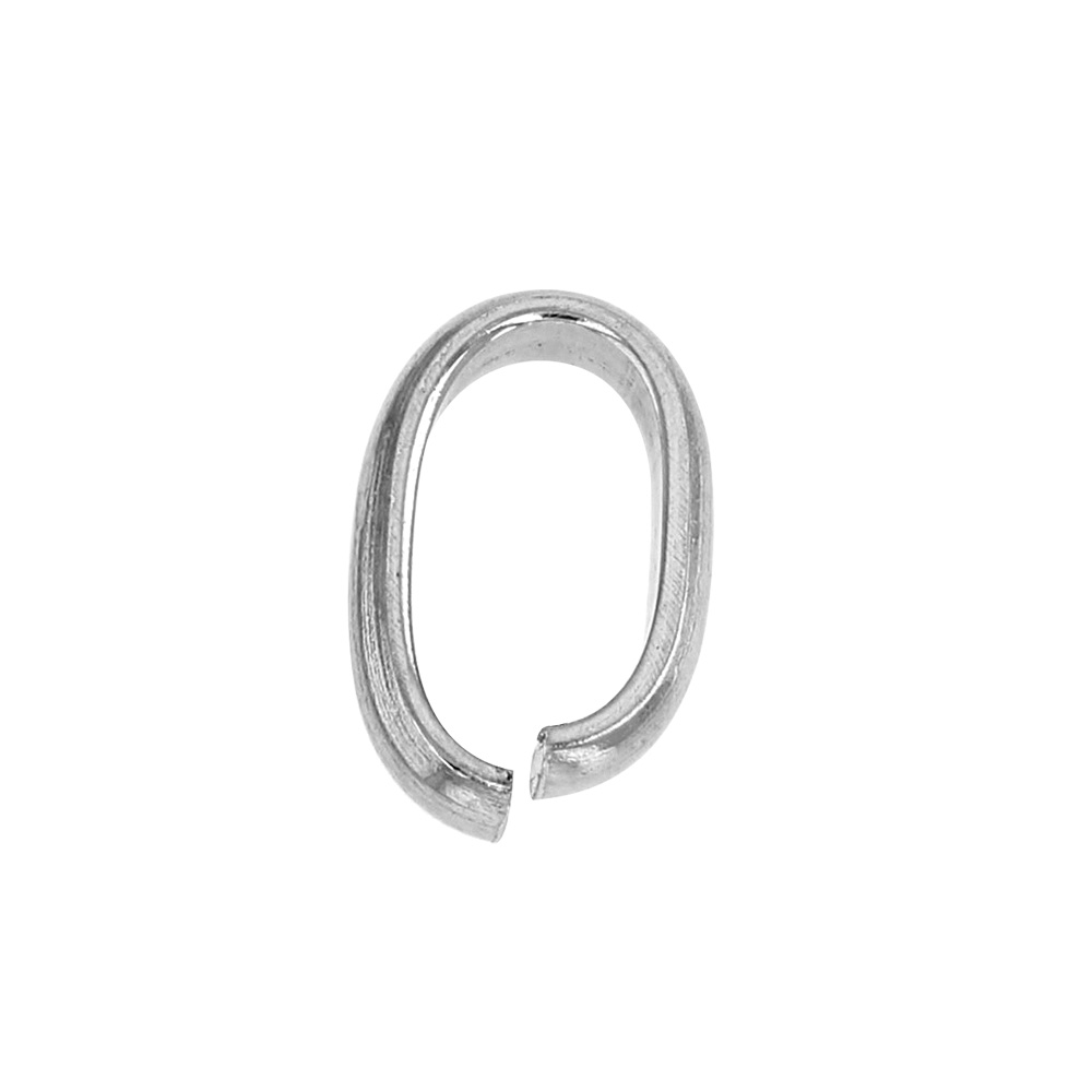 Thick 18ct white gold flat innerside bail, 7mm