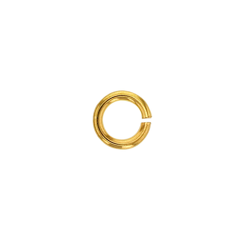 Yellow 4mm 18ct gold jump ring, wire diametre 0.9mm