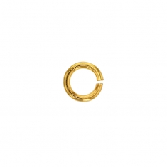 Yellow 4mm 18ct gold jump ring, wire diametre 0.9mm