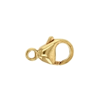 9 ct trigger catch with fixed ring, 11mm