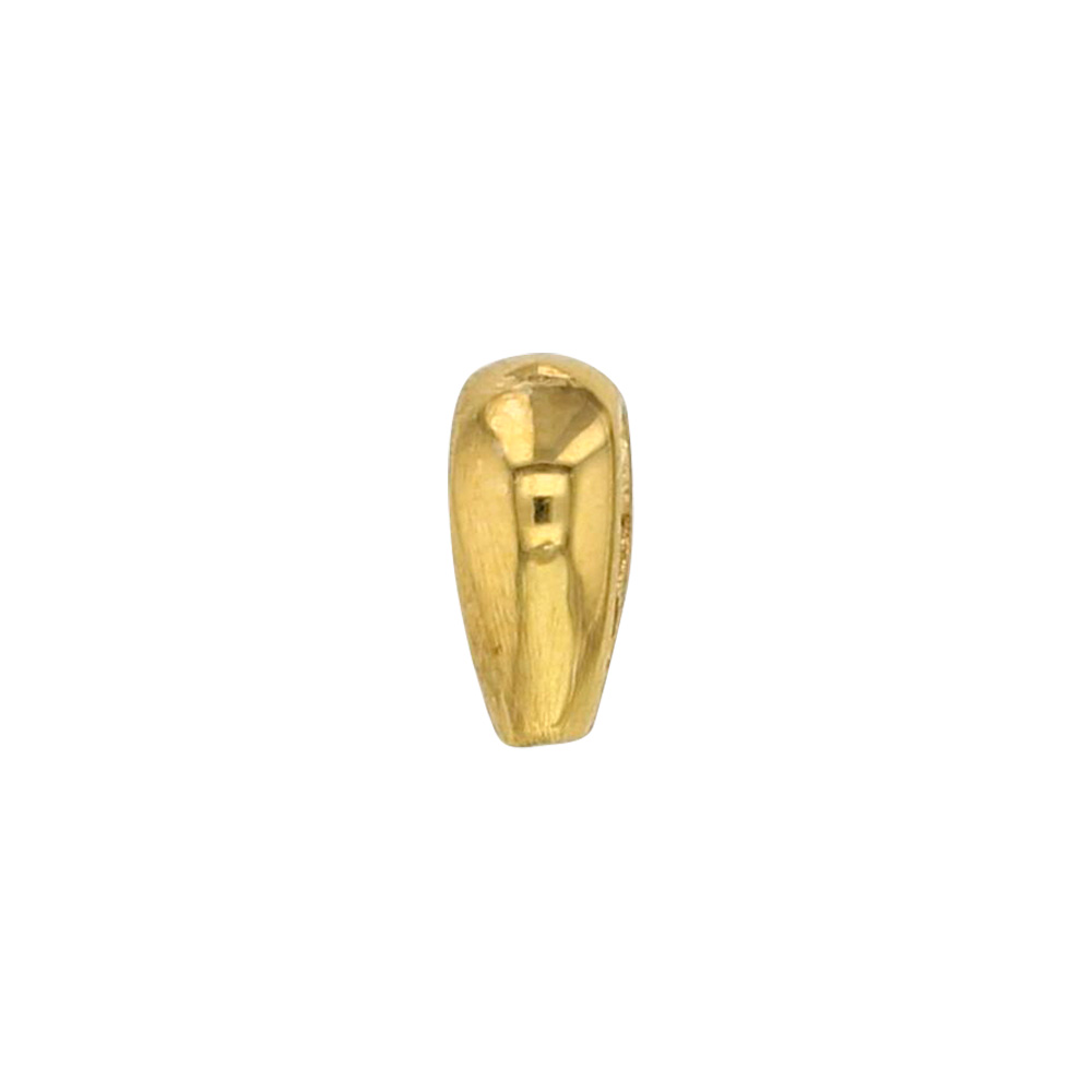 9ct gold bail, 6.1 x 7mm - oval rounded form