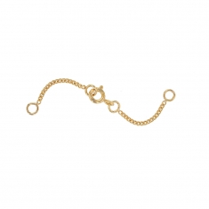 9ct gold double safety chain - curb chain