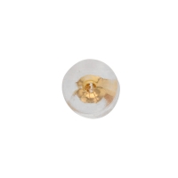 9ct gold ear scrolls with silicone surround 4.8mm diametre