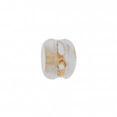 9ct gold ear scrolls with silicone surround 4.8mm diametre