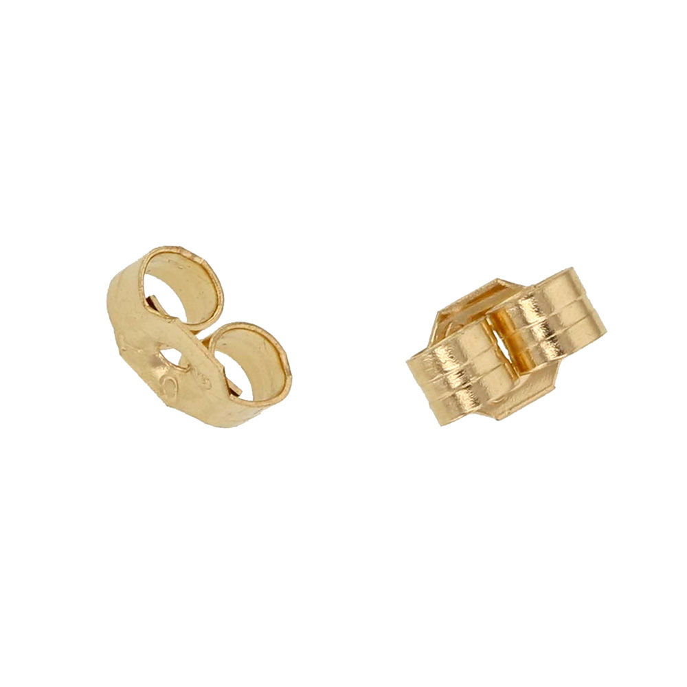 9ct gold small ear scrolls, for 0.8mm post, 3mm diametre
