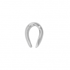 9ct white gold bail, 6.1 x 7 mm - oval rounded form