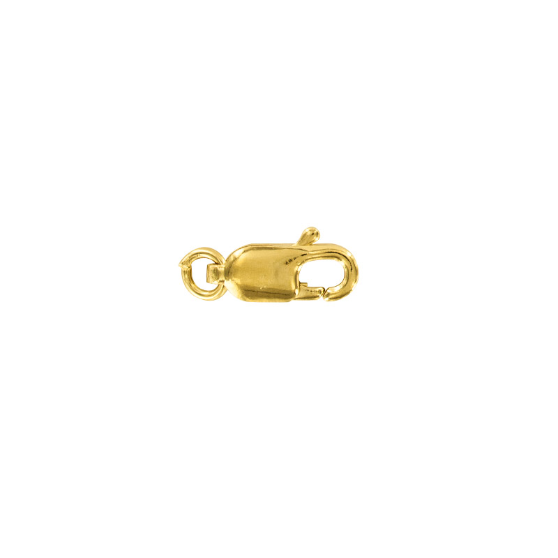 Gold plated stamped lobster claw trigger catch