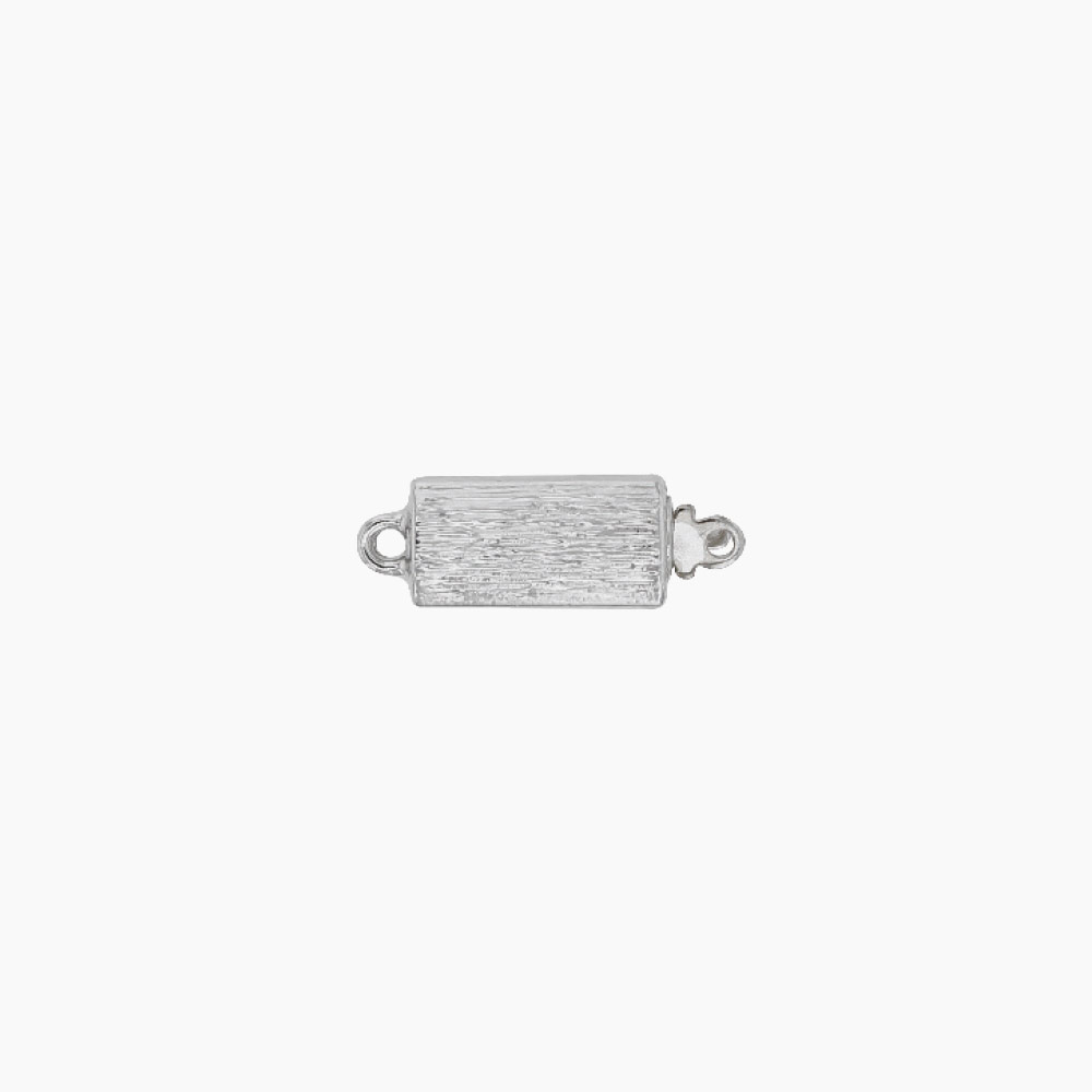 Fermoirs de colliers N°34 métal palladiumé, cliquet, 1 rang - L. 17mm, l. 6mm (x2)