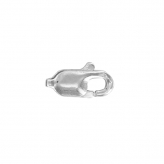Rhodium plated sterling silver lobster claw trigger catch