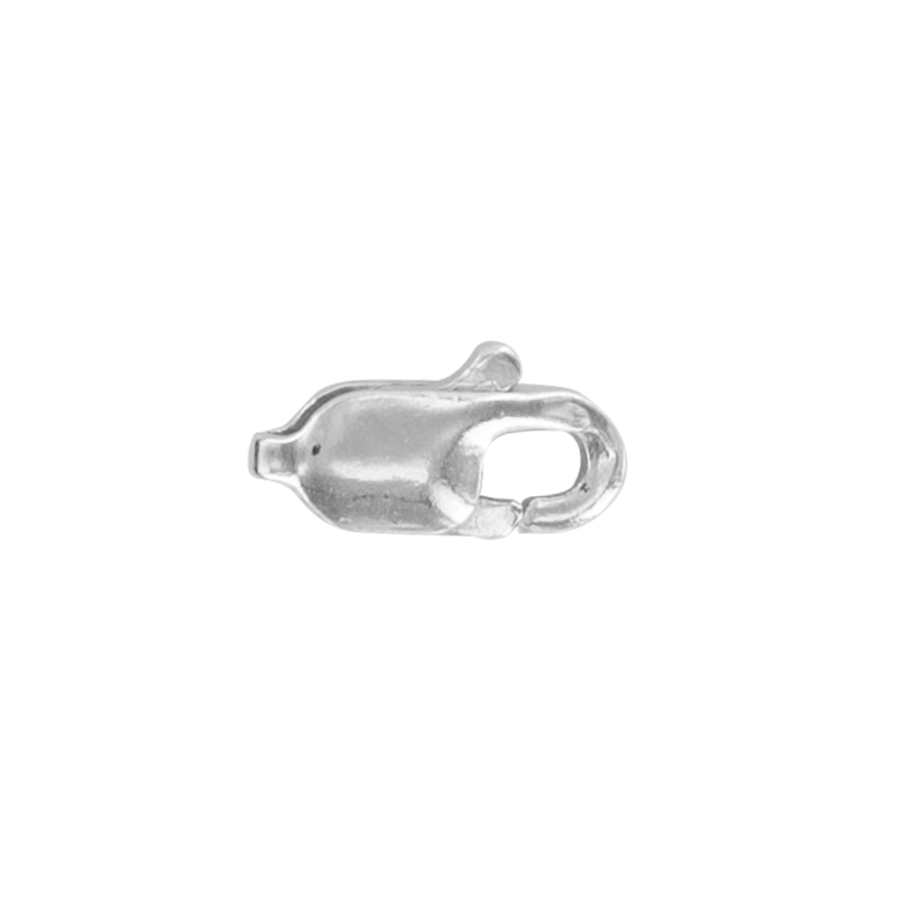 Rhodium plated sterling silver lobster claw trigger catch