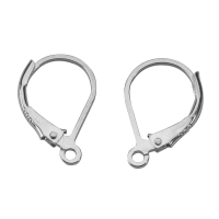 Sterling silver continental lever back ear hooks