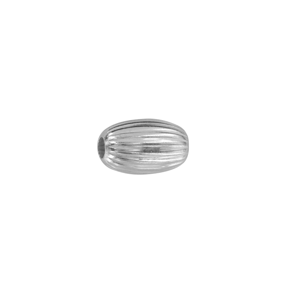 Oval sterling silver spacer beads