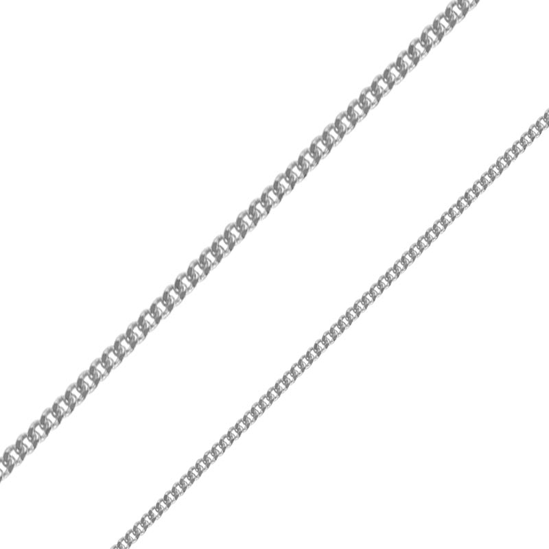 Sterling silver curb chain sold by the metre