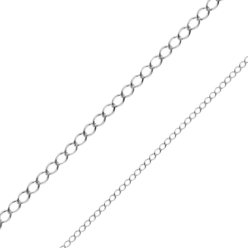 Sterling silver rombo chain sold by the metre