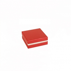 Matt finish card jewellery presentation boxes with shiny metallic contrast