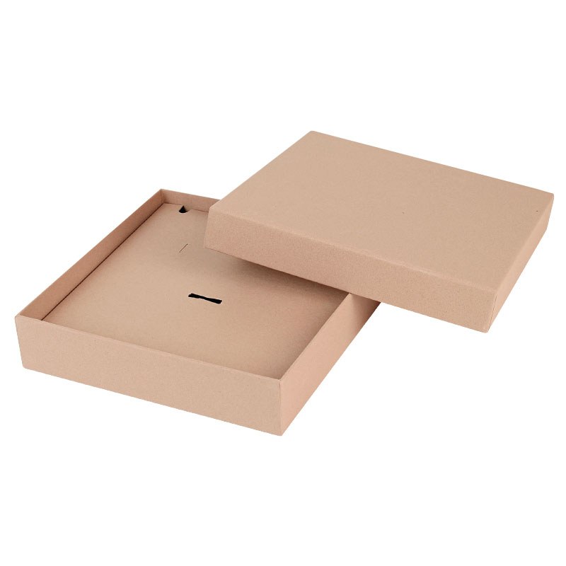 Eco friendly powder pink card necklace boxes, card insert
